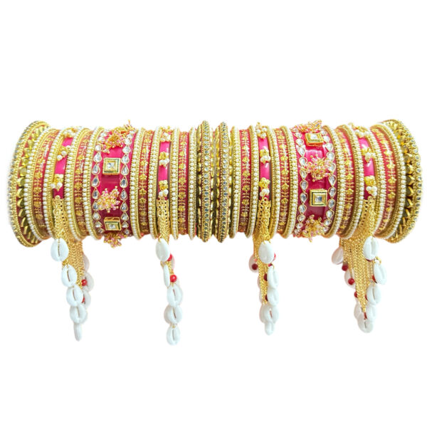 pink Hand Finish Designer Baby Pink Wedding bridal chura