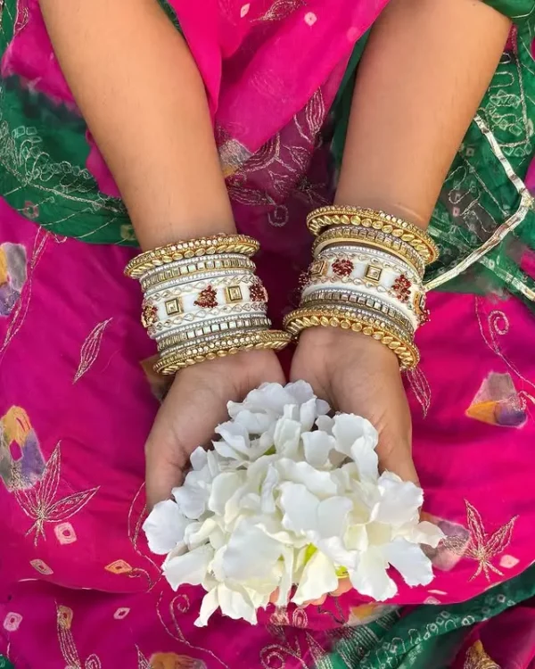 Asha White Chura for Bridal - Perfect for Wedding Look - Image 2
